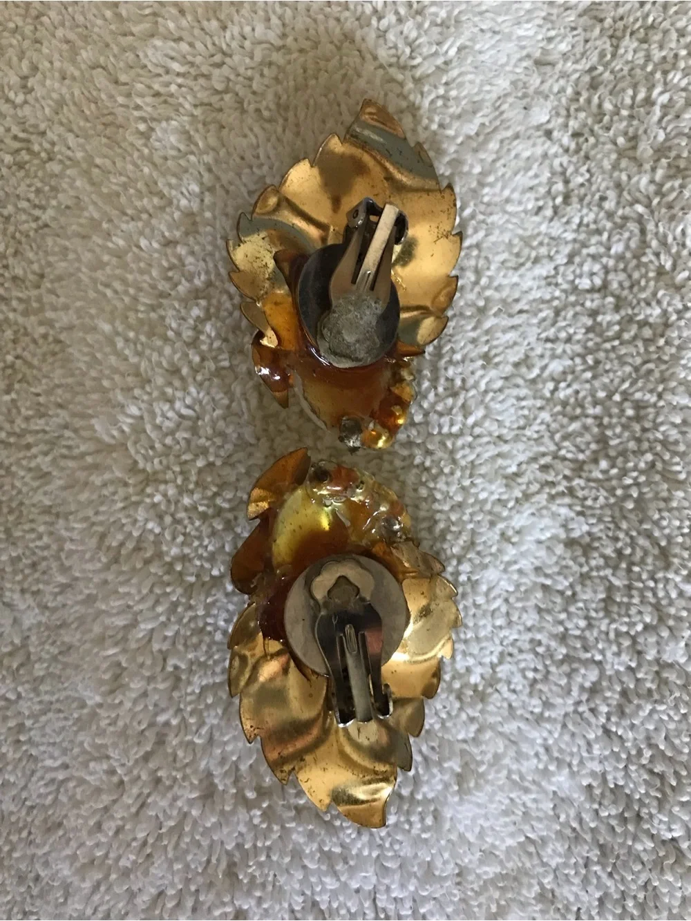 Gold Leaf Pearl and Crystal Statement Earrings - Women Jewelry